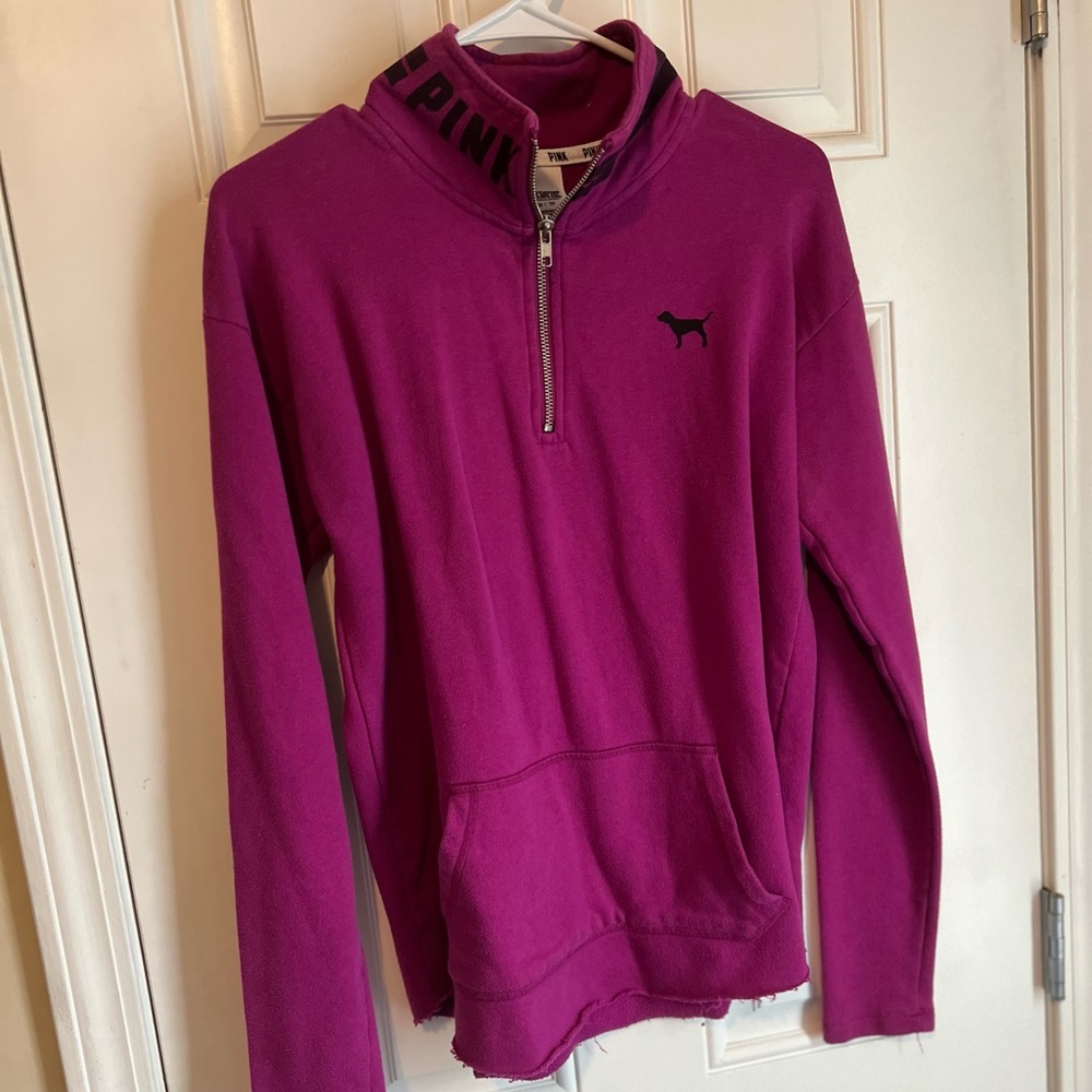 Pink Quarter-Zip Pullover